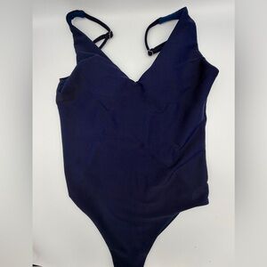 Sz XL Navy Blue One Piece Swimsuit